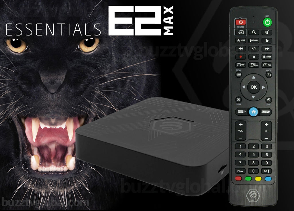 Buzz Essentials E2 MAX HD Streaming Box - BuzzTV Global